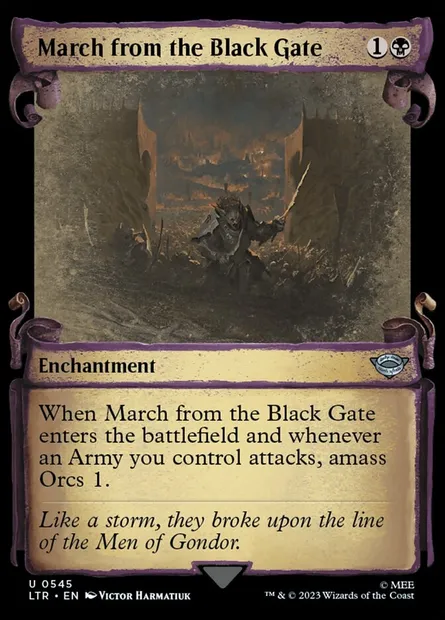 March from the Black Gate, Magic card LTR 545 — The Lord of the Rings: Tales of Middle-earth set
