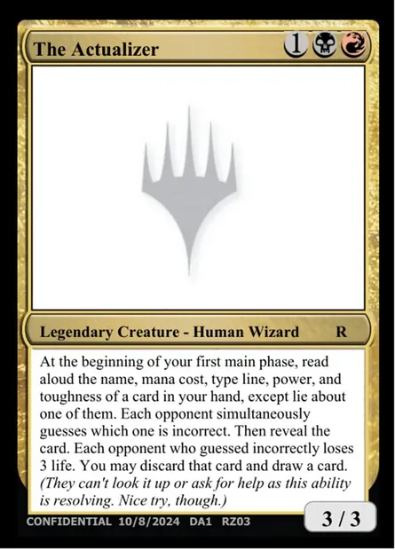 The Actualizer, Magic card UNK RZ03h — Unknown Event set