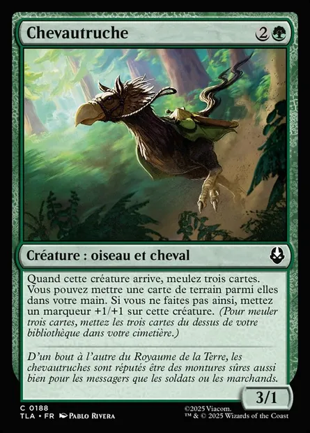 Chevautruche, carte Magic TLA 188 — extension Avatar: The Last Airbender