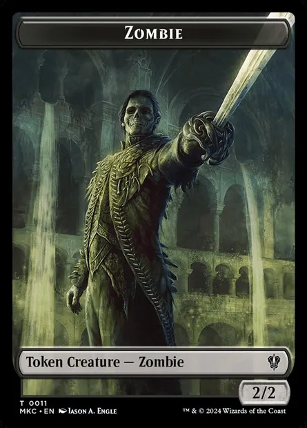 Zombie, Magic card TMKC 11 — Murders at Karlov Manor Commander Tokens set