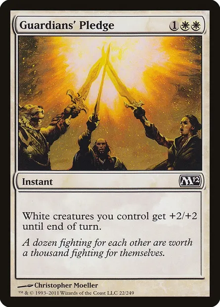 Guardians' Pledge, Magic card M12 22 — Magic 2012 set
