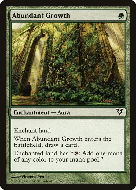 Abundant Growth, Magic card AVR 167 — Avacyn Restored set