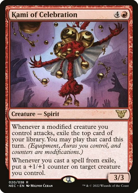 Kami of Celebration, Magic card NEC 20 — Neon Dynasty Commander set