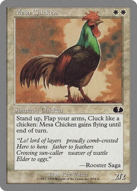 Mesa Chicken, Magic card UGL 9 — Unglued set