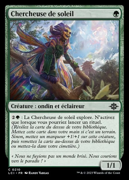 Chercheuse de soleil, carte Magic LCI 210 — extension The Lost Caverns of Ixalan