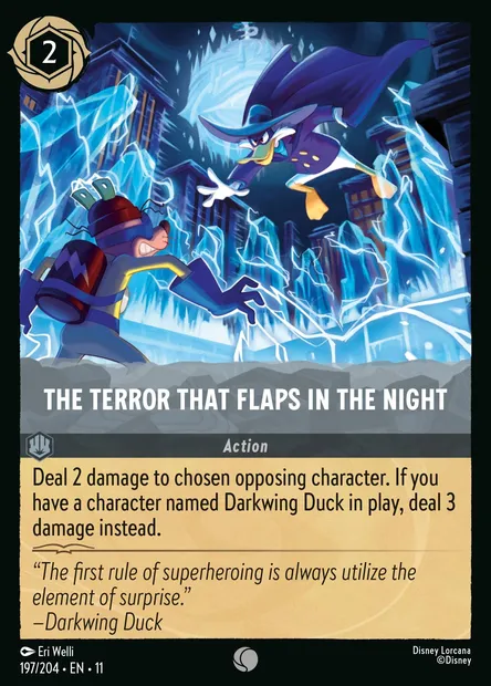 The Terror That Flaps in the Night, Disney Lorcana card CH11-197 — Winterspell set
