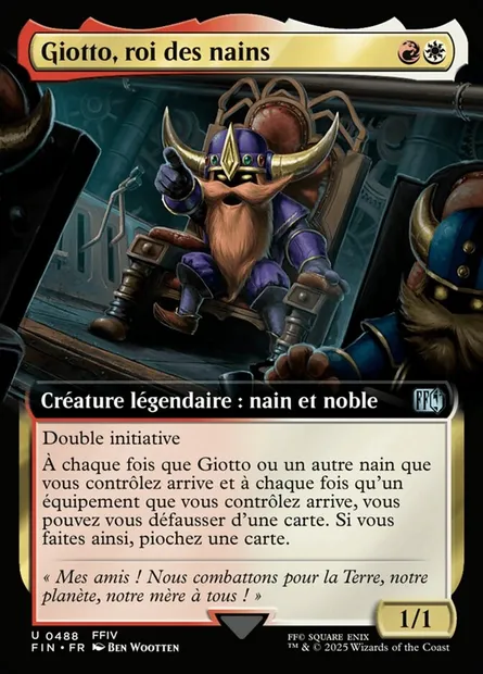 Giotto, roi des nains, carte Magic FIN 488 — extension Final Fantasy