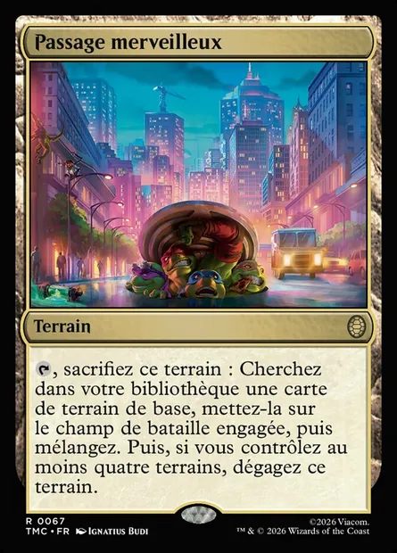 Passage merveilleux, carte Magic TMC 67 — extension Teenage Mutant Ninja Turtles Eternal