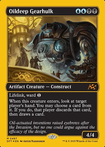 Oildeep Gearhulk, Magic card DFT 487 — Aetherdrift set