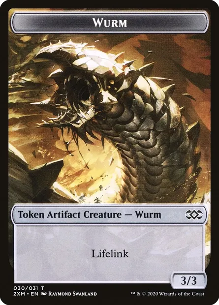 Wurm, carte Magic T2XM 30 — extension Double Masters Tokens