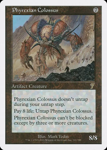 Phyrexian Colossus, Magic card 7ED 311 — Seventh Edition set