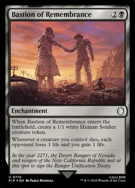 Bastion du souvenir, carte Magic PIP 710 — extension Fallout