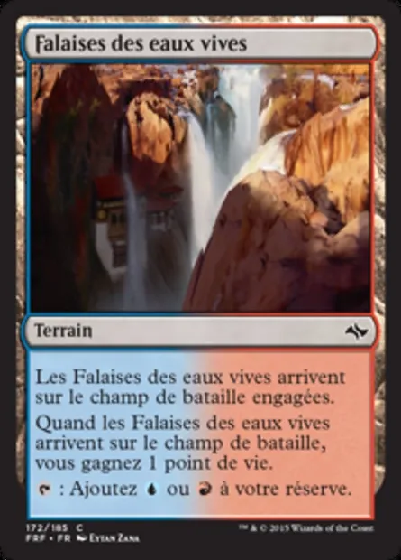Falaises des eaux vives, carte Magic FRF 172 — extension Destin reforgé