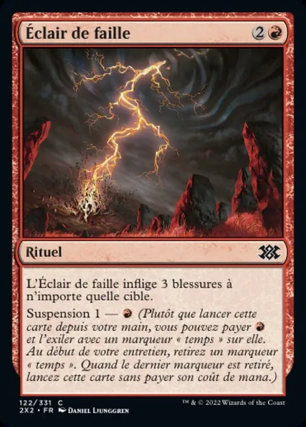 Éclair de faille, carte Magic 2X2 122 — extension Double Masters 2022