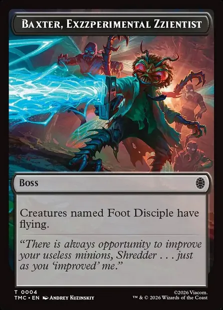 Baxter, Exzzperimental Zzientist, Magic card TTMC 4 — Teenage Mutant Ninja Turtles Eternal Tokens set