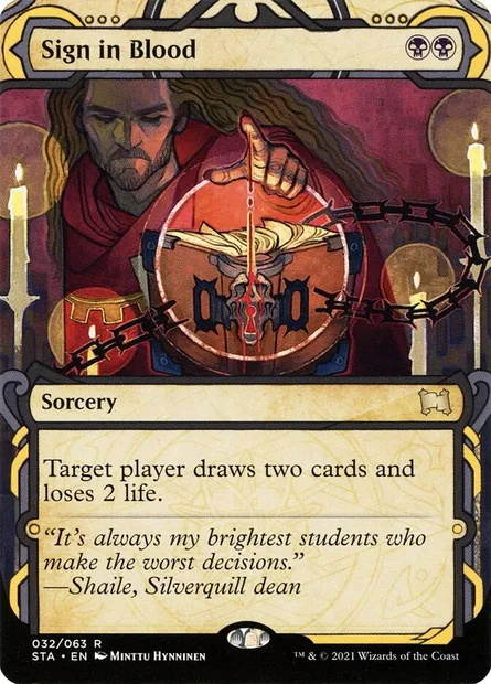 Sign in Blood, Magic card STA 32 — Strixhaven Mystical Archive set