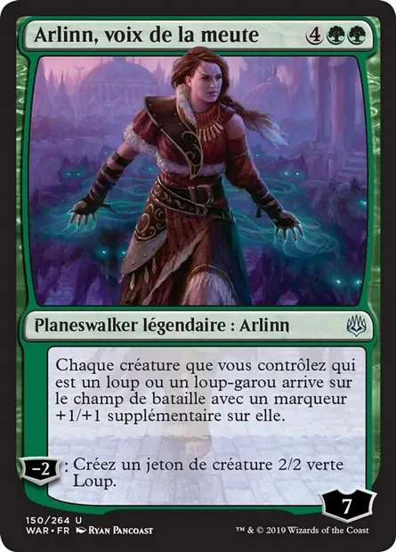 Arlinn, voix de la meute, carte Magic WAR 150 — extension La guerre des Planeswalkers