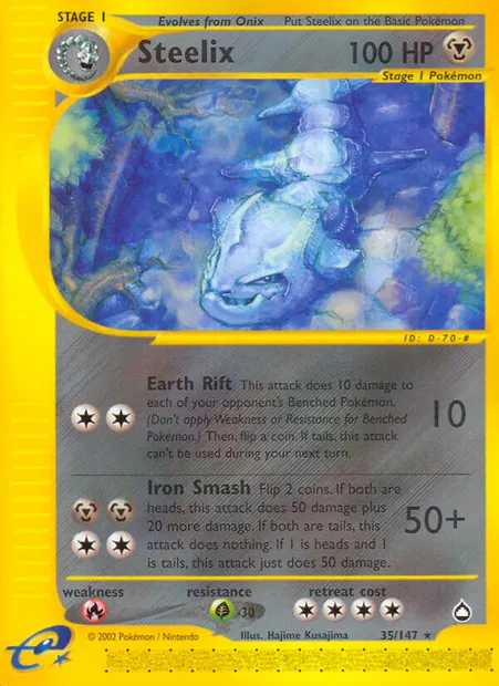 Steelix, Pokémon card AQ 35 — Aquapolis set