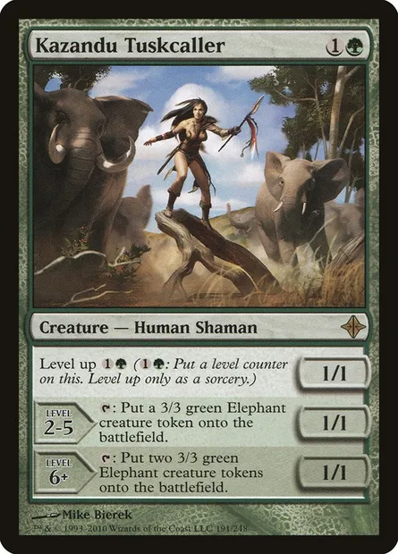 Kazandu Tuskcaller, Magic card ROE 191 — Rise of the Eldrazi set