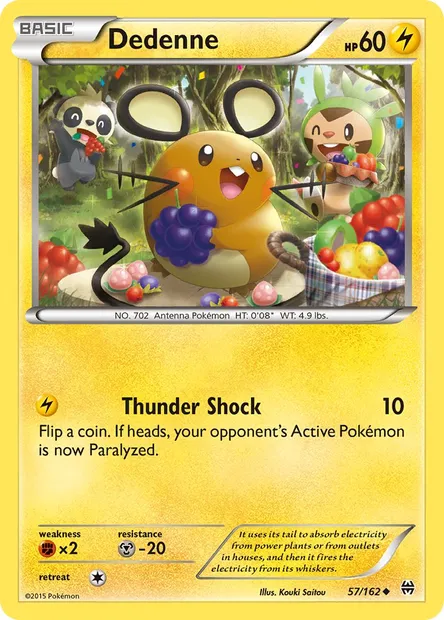 Dedenne, Pokémon card BKT 57 — BREAKthrough set