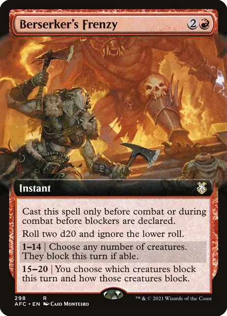 Berserker's Frenzy, Magic card AFC 298 — Forgotten Realms Commander set
