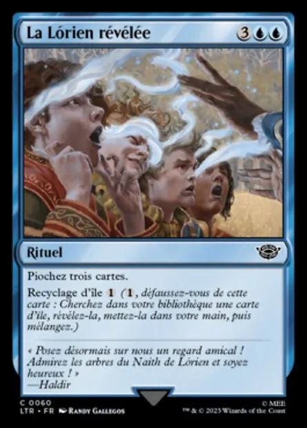 La Lórien révélée, carte Magic LTR 60 — extension Le Seigneur des Anneaux : chroniques de la Terre du Milieu