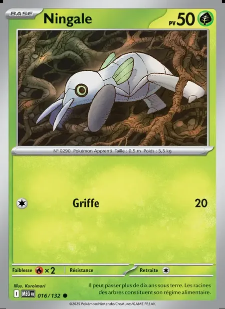 Ningale, carte Pokémon MEG 016 — extension Méga-Évolution