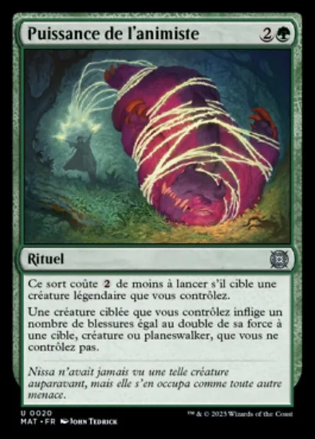 Puissance de l'animiste, carte Magic MAT 20 — extension L'invasion des machines : le jour d'après