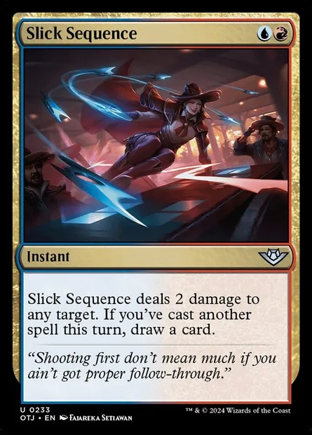 Slick Sequence, Magic card OTJ 233 — Outlaws of Thunder Junction set