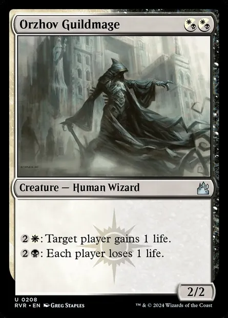 Orzhov Guildmage, Magic card RVR 208 — Ravnica Remastered set