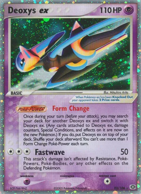 Deoxys ex, Pokémon card EM 93 — Emerald set