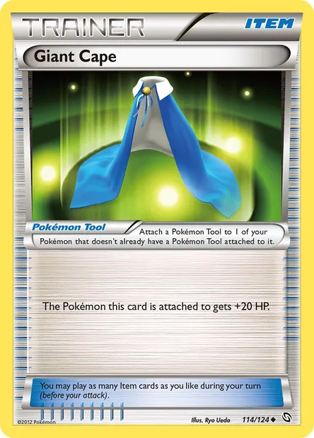 Giant Cape, Pokémon card DRX 114 — Dragons Exalted set