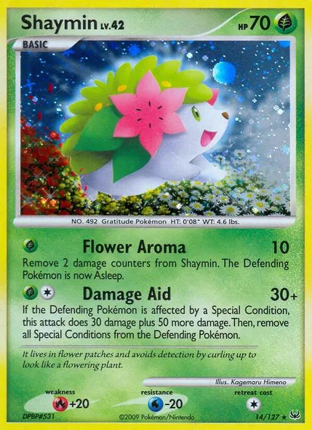 Shaymin, Pokémon card PL 14 — Platinum set