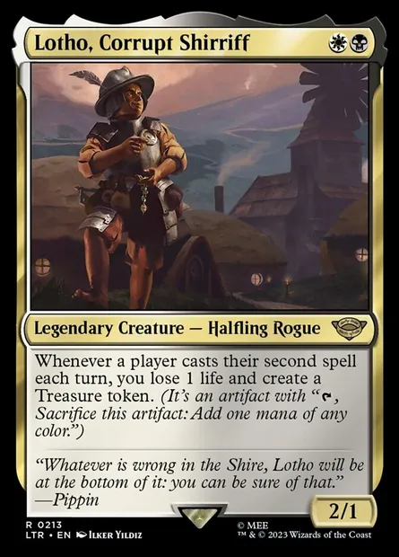 Lotho, Corrupt Shirriff, Magic card LTR 213 — The Lord of the Rings: Tales of Middle-earth set