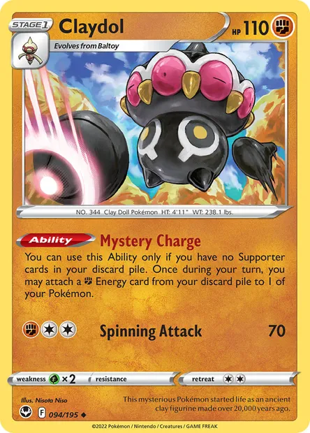 Claydol, Pokémon card SIT 094 — Silver Tempest set