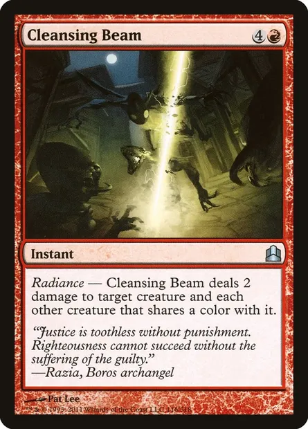 Cleansing Beam, Magic card CMD 116 — Commander 2011 set