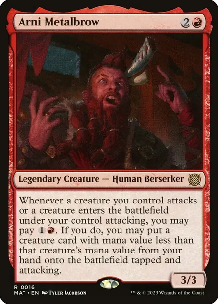 Arni Metalbrow, Magic card MAT 16 — March of the Machine: The Aftermath set