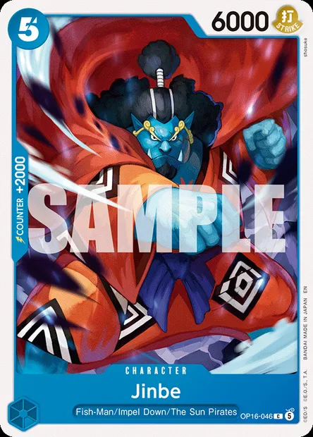 Jinbe, One Piece card OP16-046 — THE TIME OF BATTLE set