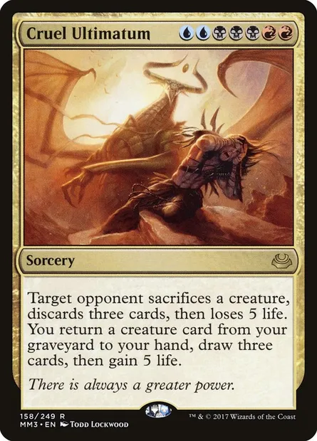 Ultimatum cruel, carte Magic MM3 158 — extension Modern Masters 2017
