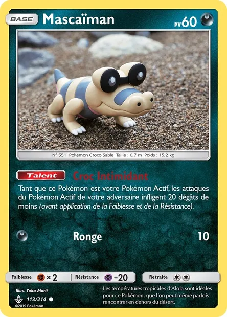 Mascaïman, carte Pokémon UNB 113 — extension Alliance Infaillible