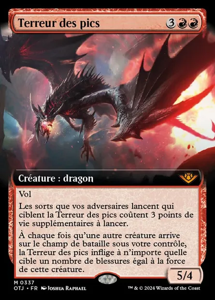 Terreur des pics, carte Magic OTJ 337 — extension Outlaws of Thunder Junction