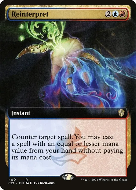 Reinterpret, Magic card C21 400 — Commander 2021 set