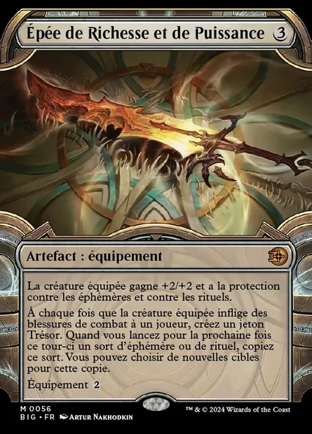 Épée de Richesse et de Puissance, carte Magic BIG 56 — extension The Big Score