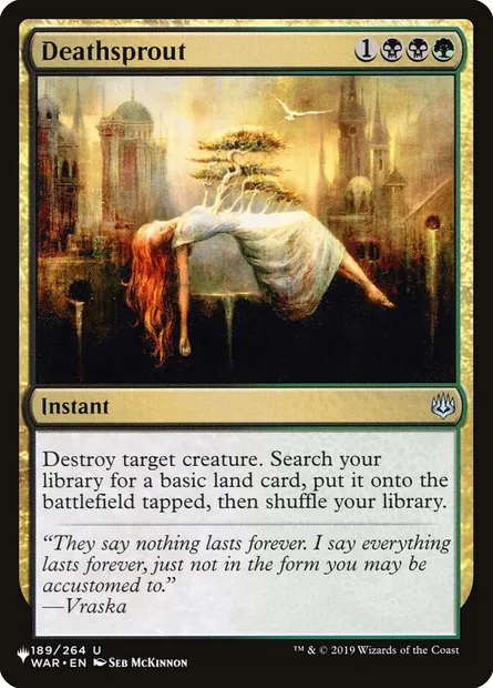 Bourgeonnement de mort, carte Magic PLST WAR-189 — extension The List