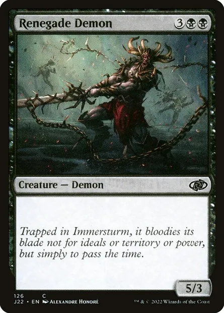 Renegade Demon, Magic card J22 126 — Jumpstart 2022 set