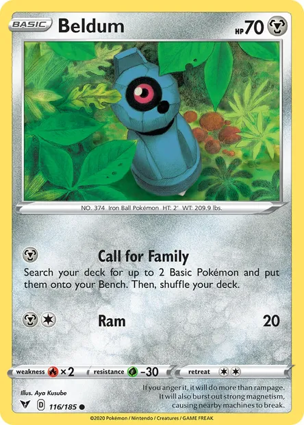 Beldum, Pokémon card VIV 116 — Vivid Voltage set