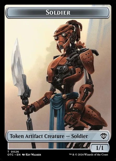 Soldier, carte Magic TOTC 26 — extension Outlaws of Thunder Junction Commander Tokens