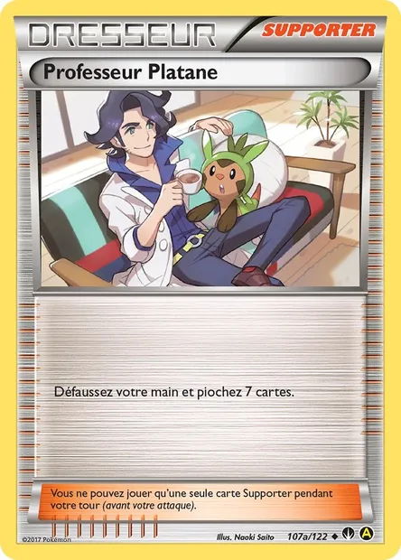 Professeur Platane, carte Pokémon BKP 107a — extension Rupture Turbo