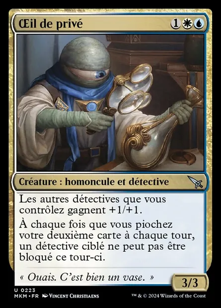 Œil de privé, carte Magic MKM 223 — extension Murders at Karlov Manor