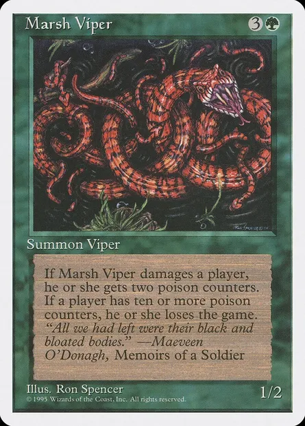 Marsh Viper, Magic card 4ED 263 — Fourth Edition set